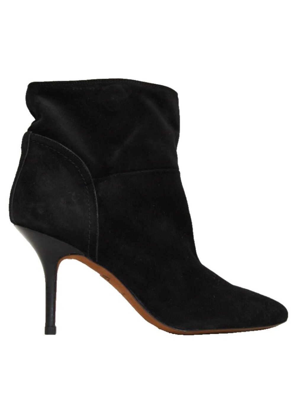 New! Polo Ralph Lauren 6.5 B Sueded Calfskin Bootie Black DD82A